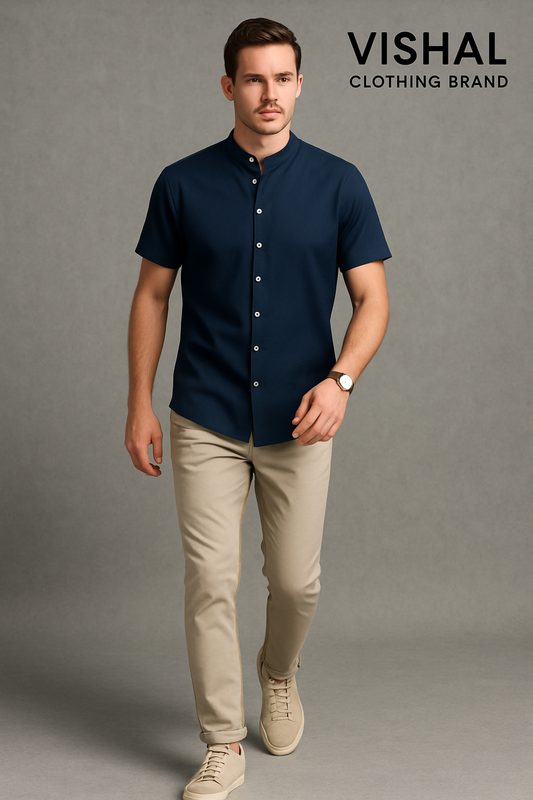 Vishal Midnight Mandarin Shirt