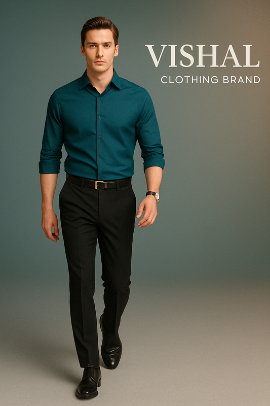 Vishal Teal Formal Shirt