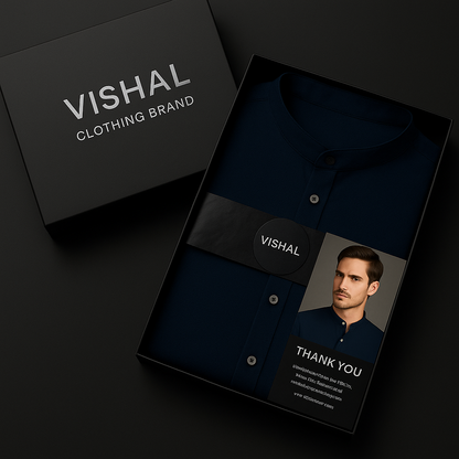 Vishal Midnight Mandarin Shirt