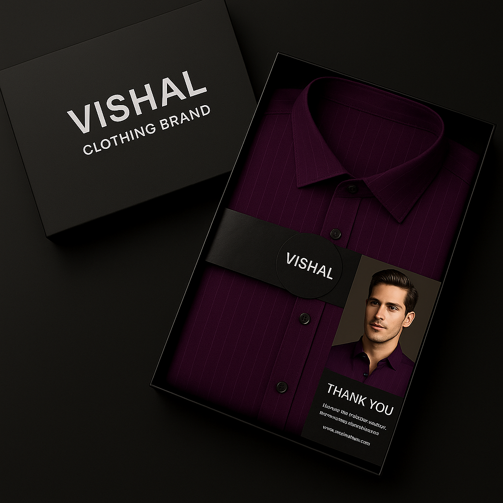Vishal Plum Crest Shirt