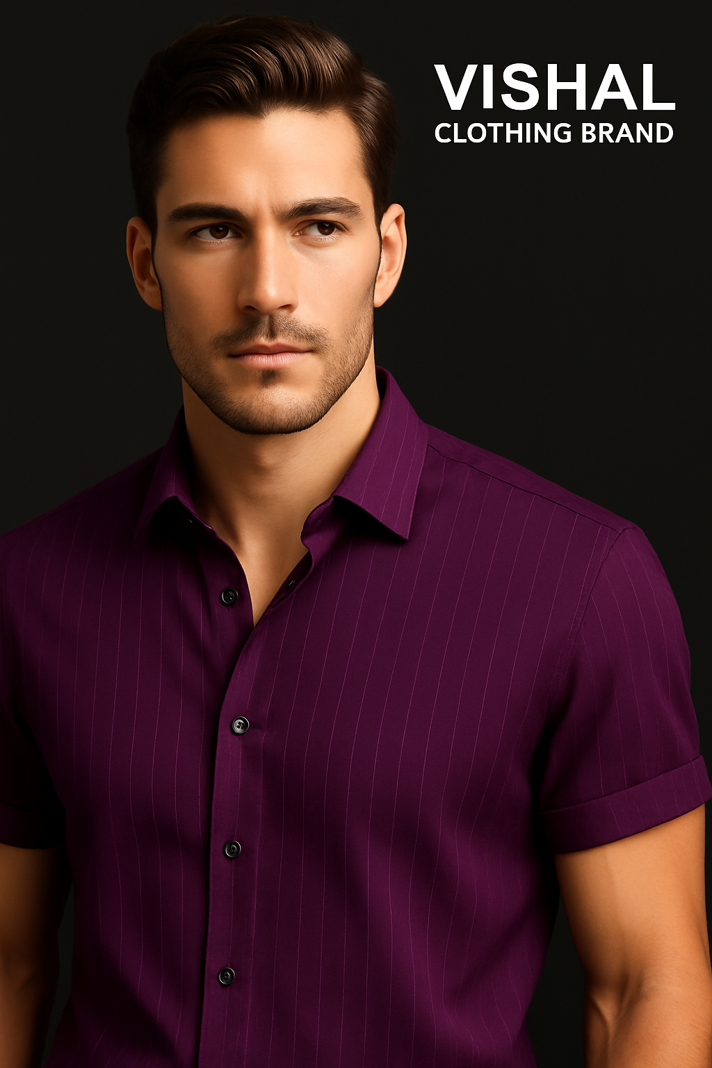 Vishal Plum Crest Shirt